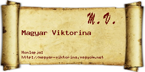 Magyar Viktorina névjegykártya